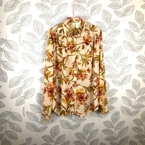 H&M | floral button down blouse